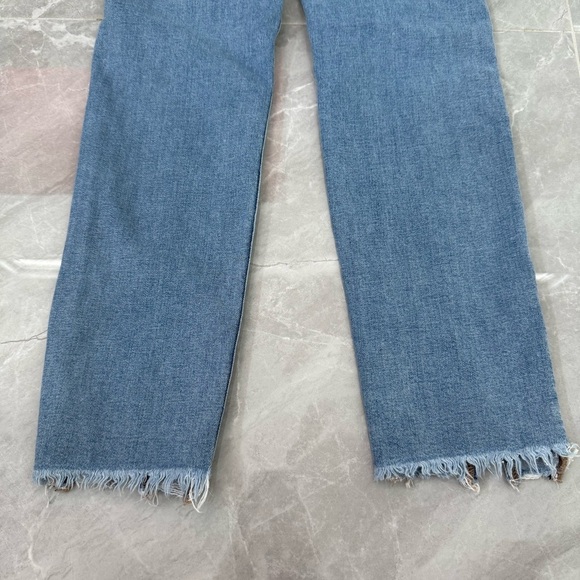 Women’s American Eagle Slim Straight Super Stretch Frayed Hem Jeans Size 00 - Picture 10 of 16